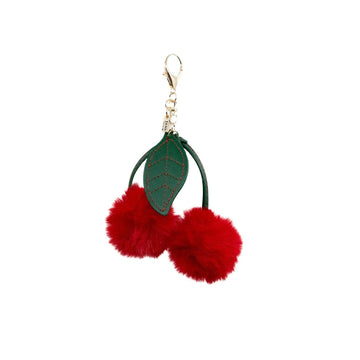 Faux Fur Pom Cherry Charm